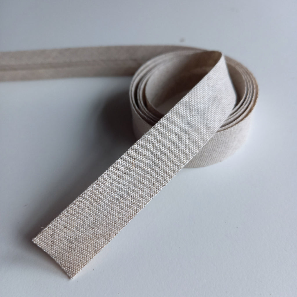 Bias Binding Linen Cotton Blend - 18mm & 30mm wide