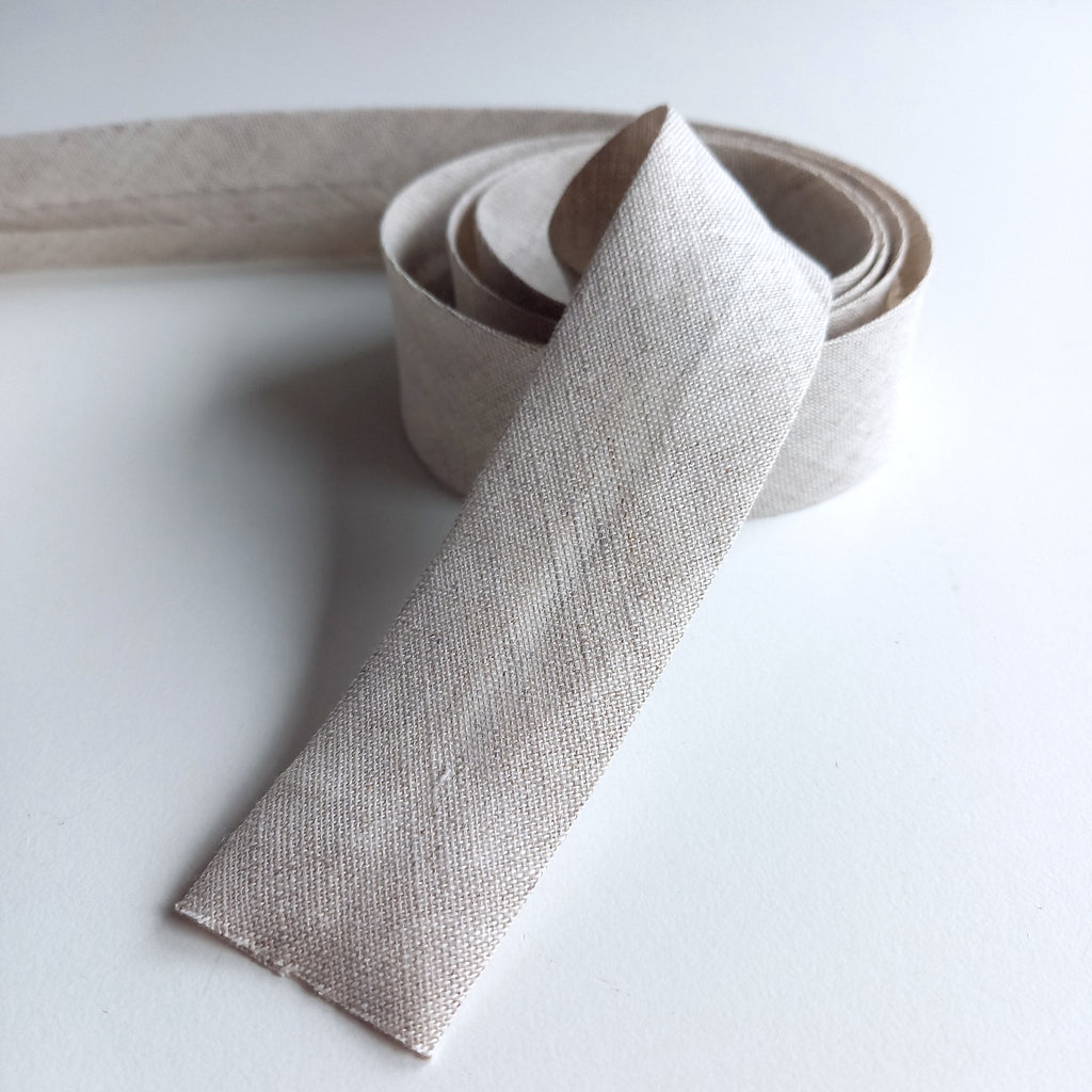 Bias Binding Linen Cotton Blend - 18mm & 30mm wide