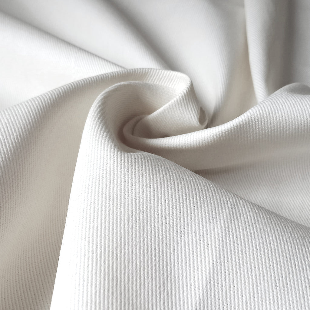 Ivory Off White 100% Cotton Twill Fabric
