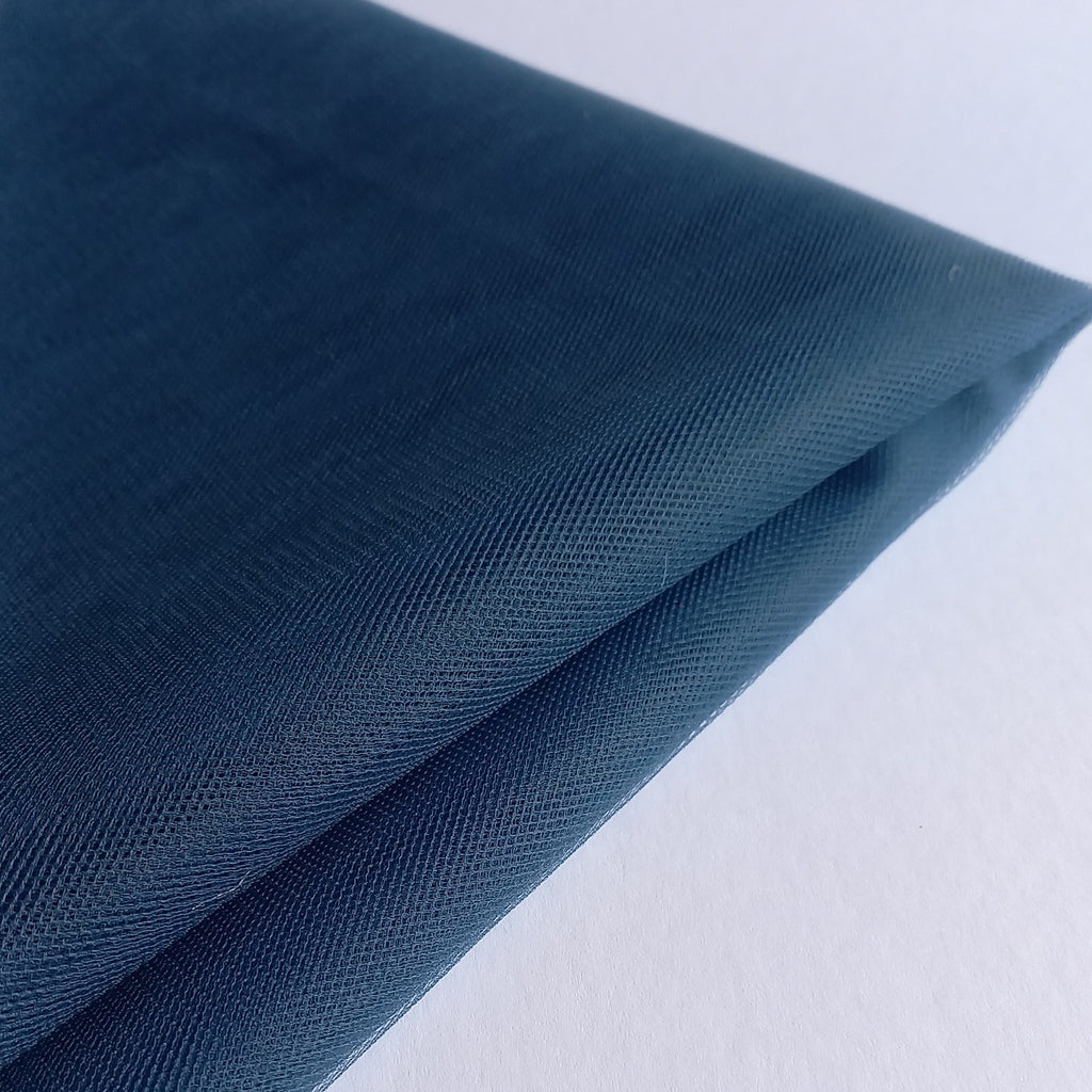 French Navy 300cm Wide Fine Tulle Fabric