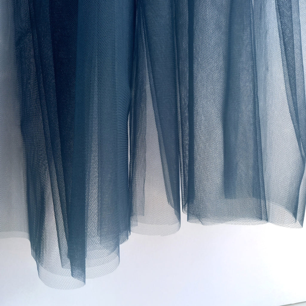 French Navy 300cm Wide Fine Tulle Fabric