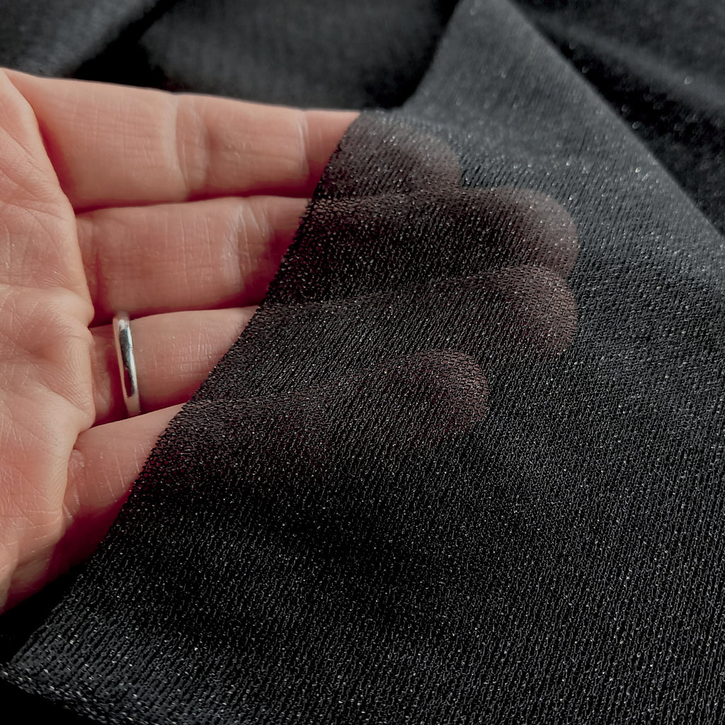 Stretch Jersey Knitted Interfacing (Iron On) - Black