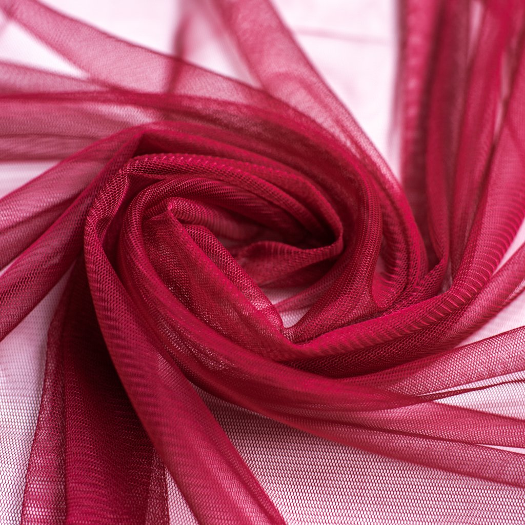 Soft Tulle Fabric 150cm Wide - Wine Red