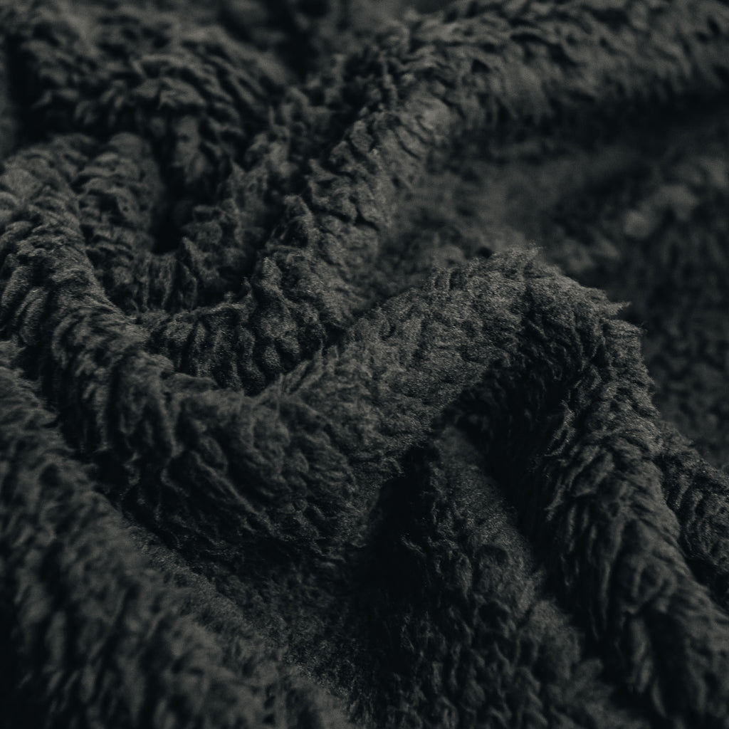 Sherpa Fleece Fabric - Black