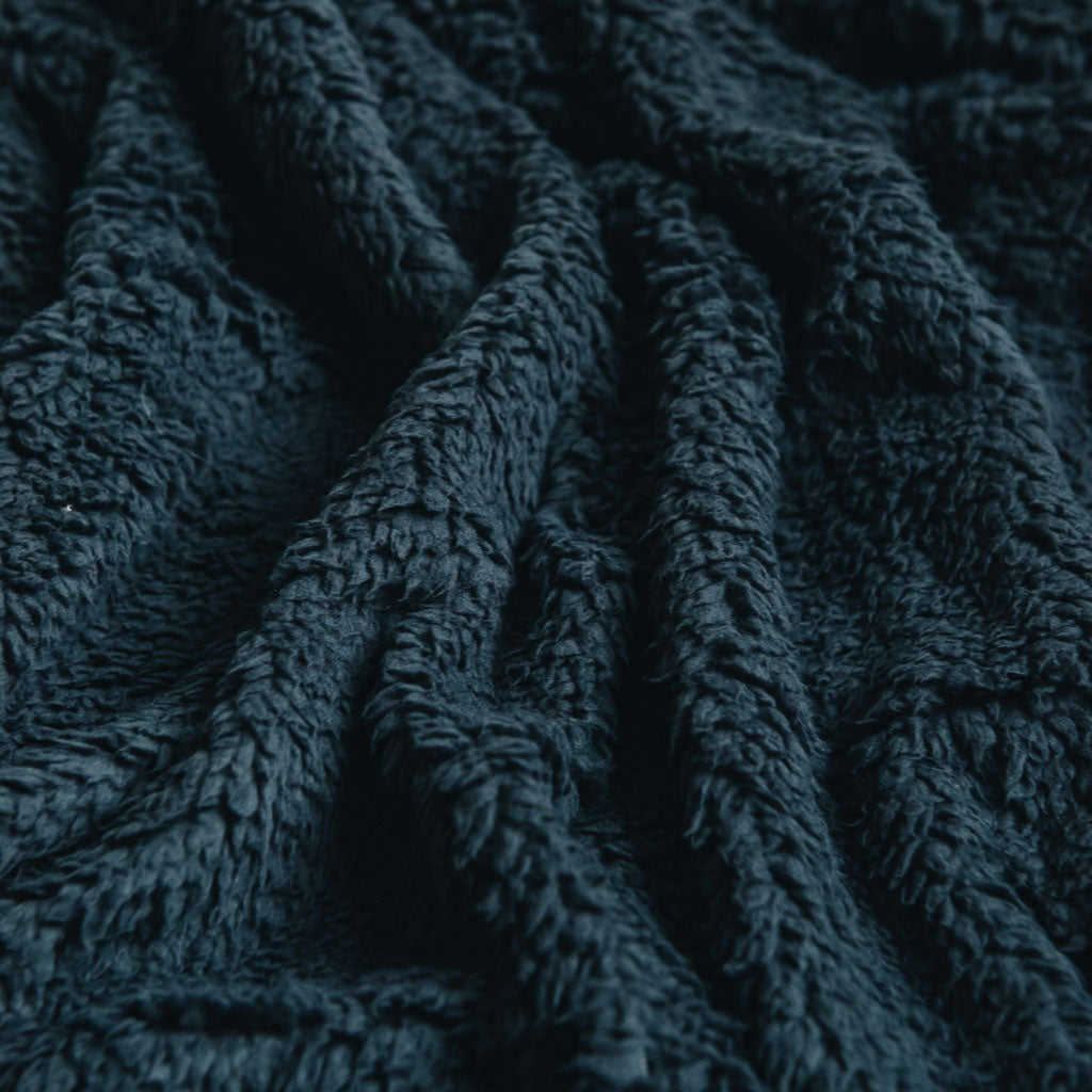 Sherpa Fleece Fabric - Navy Blue
