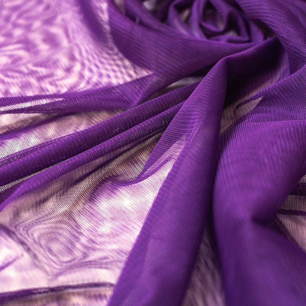 Bright Purple Soft Tulle Dress Fabric 150cm Wide