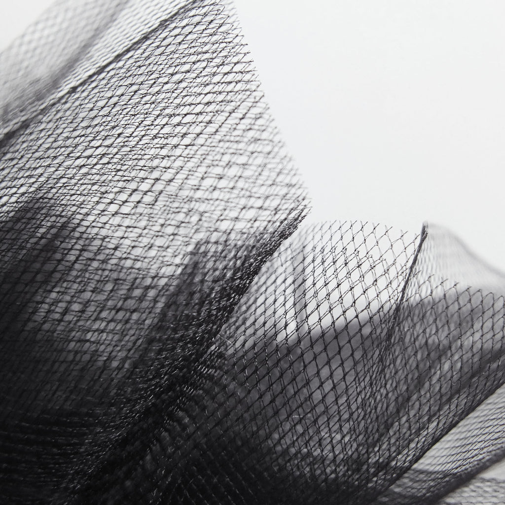 Black 300cm Wide Fine Tulle Fabric