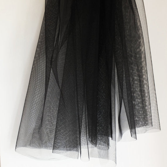 Soft Tulle Fabric 150cm Wide - Black