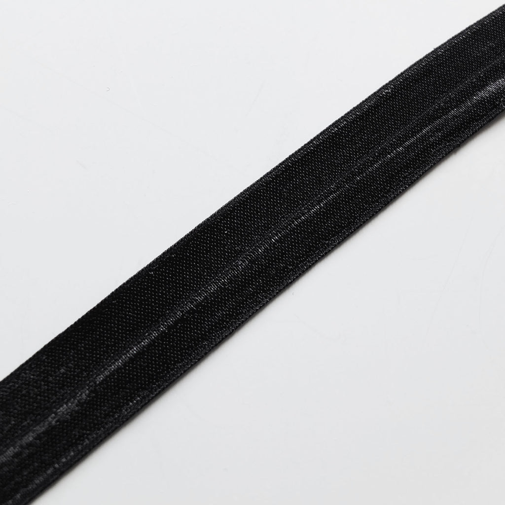 Fold over elastic binding - 18mm Black