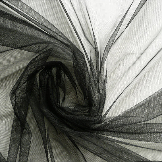 Soft Tulle Fabric 150cm Wide - Black