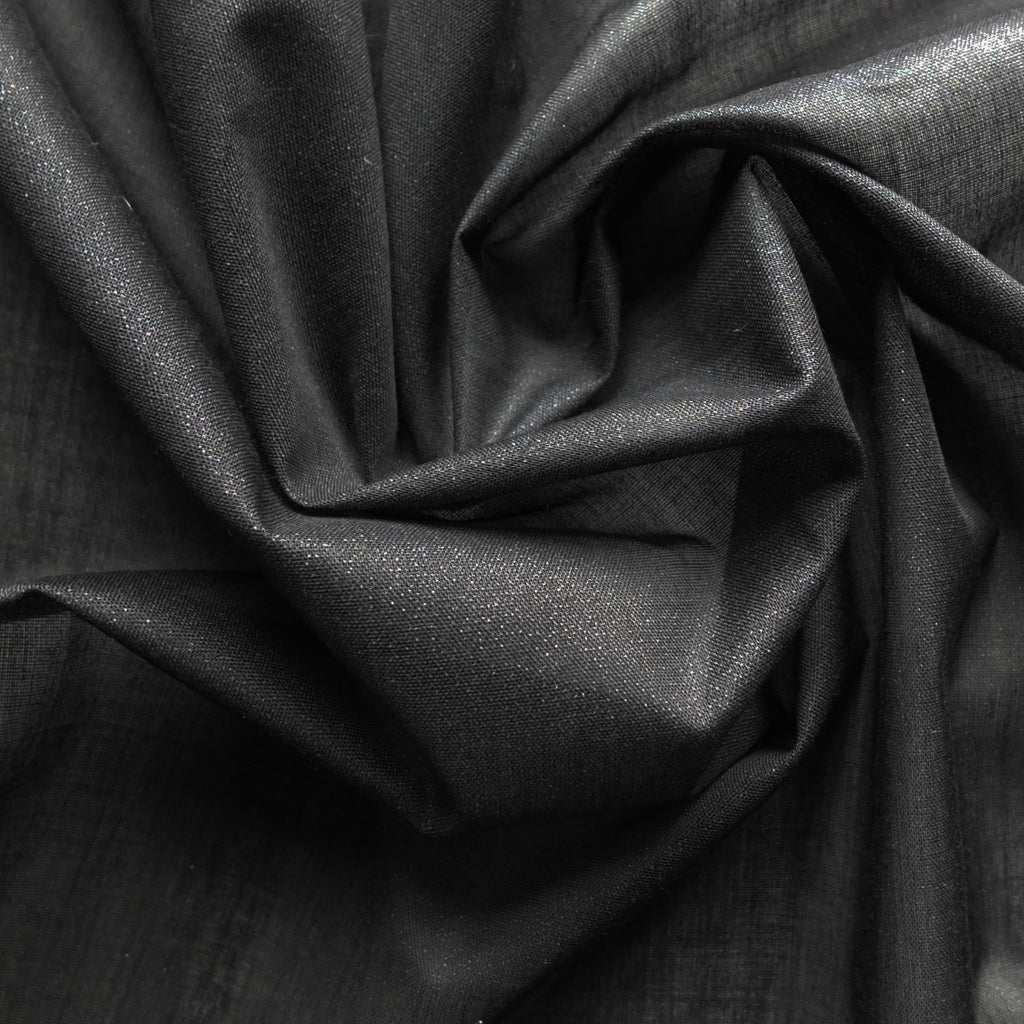 Woven Medium Weight Iron On Interfacing - Black / White