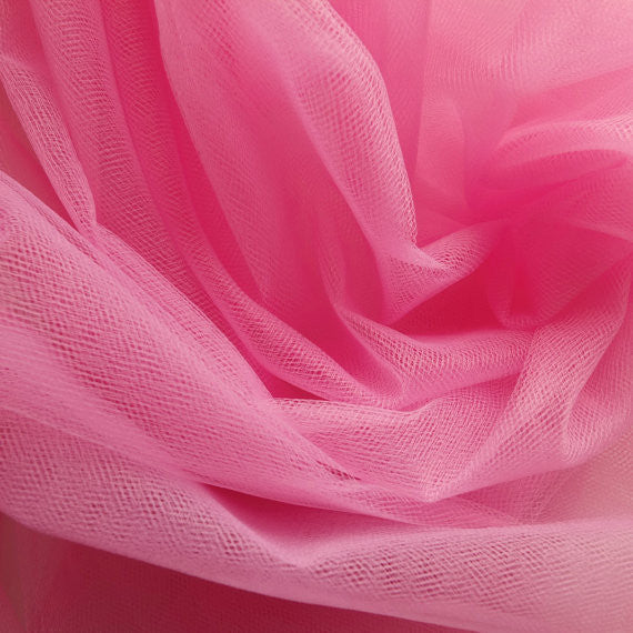 Cerise Pink 300cm Wide Fine Tulle Fabric