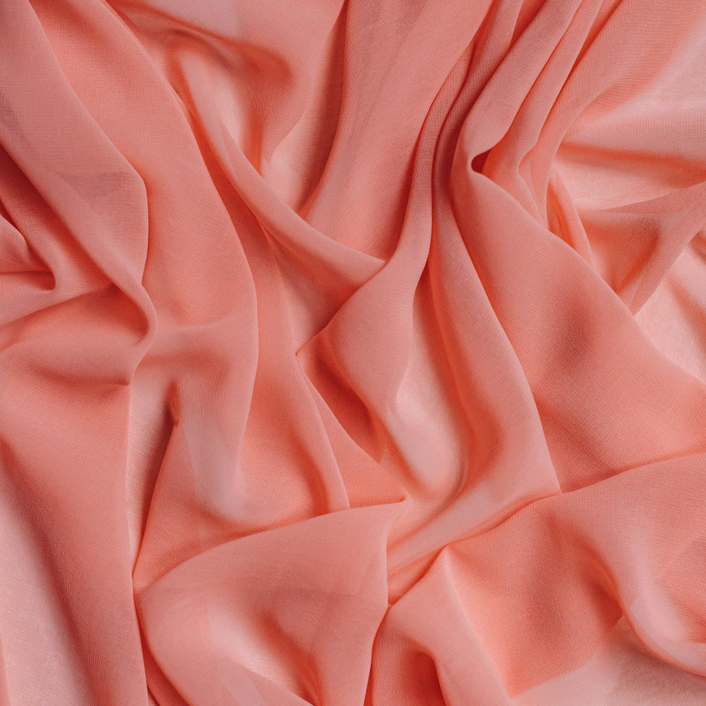 Coral silk shop chiffon fabric