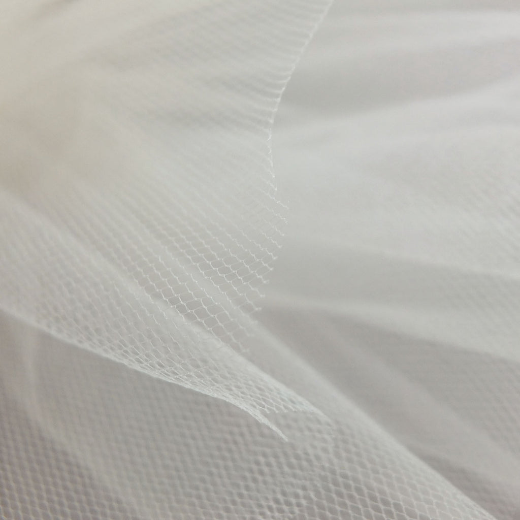 Cream 300cm Wide Fine Tulle Fabric