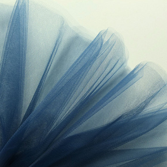 Navy 300cm Wide Fine Tulle Fabric