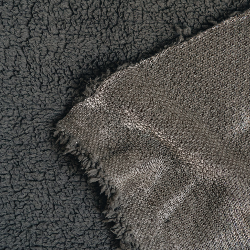 Sherpa Fleece Fabric - Dark Grey