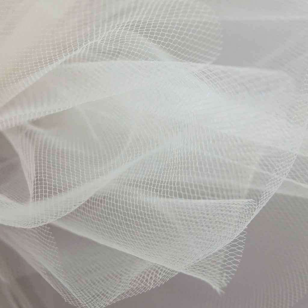 Cream 300cm Wide Fine Tulle Fabric