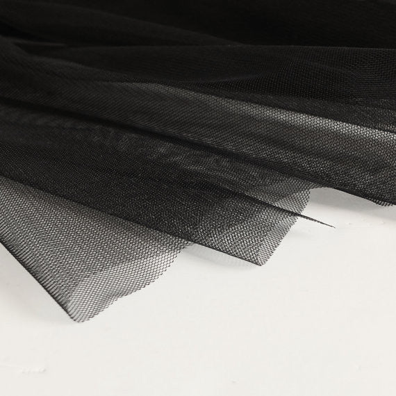 Soft Tulle Fabric 150cm Wide - Black