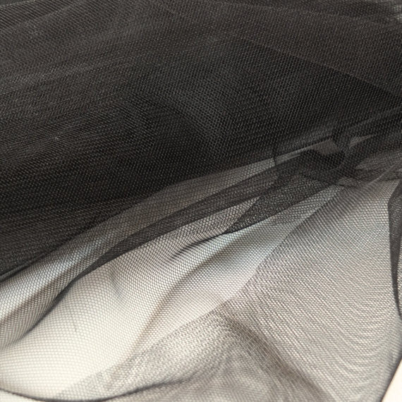 Soft Tulle Fabric 150cm Wide - Black