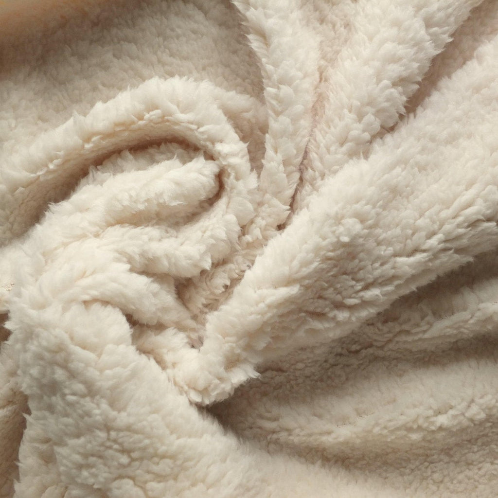Sherpa Fleece Fabric - Cream