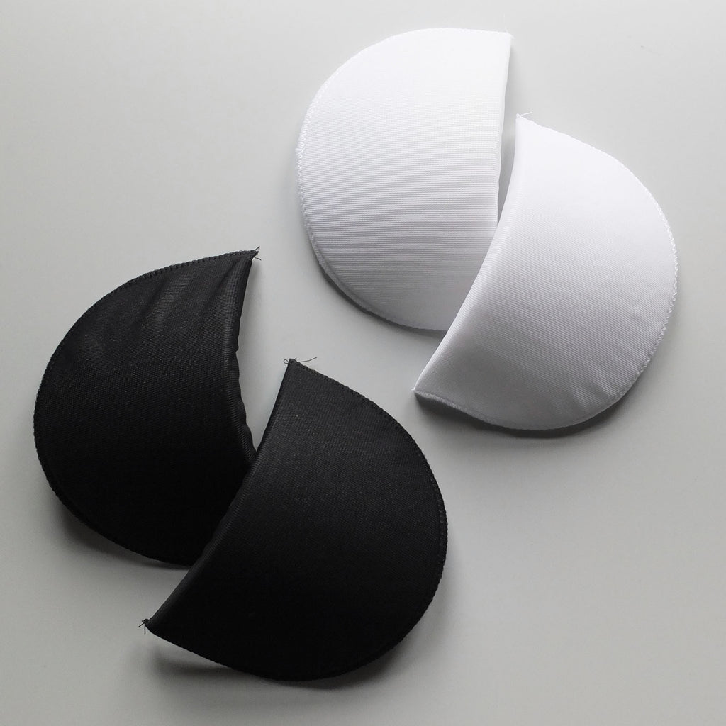 Foam Shoulder Pads - White / Black - 3 Sizes