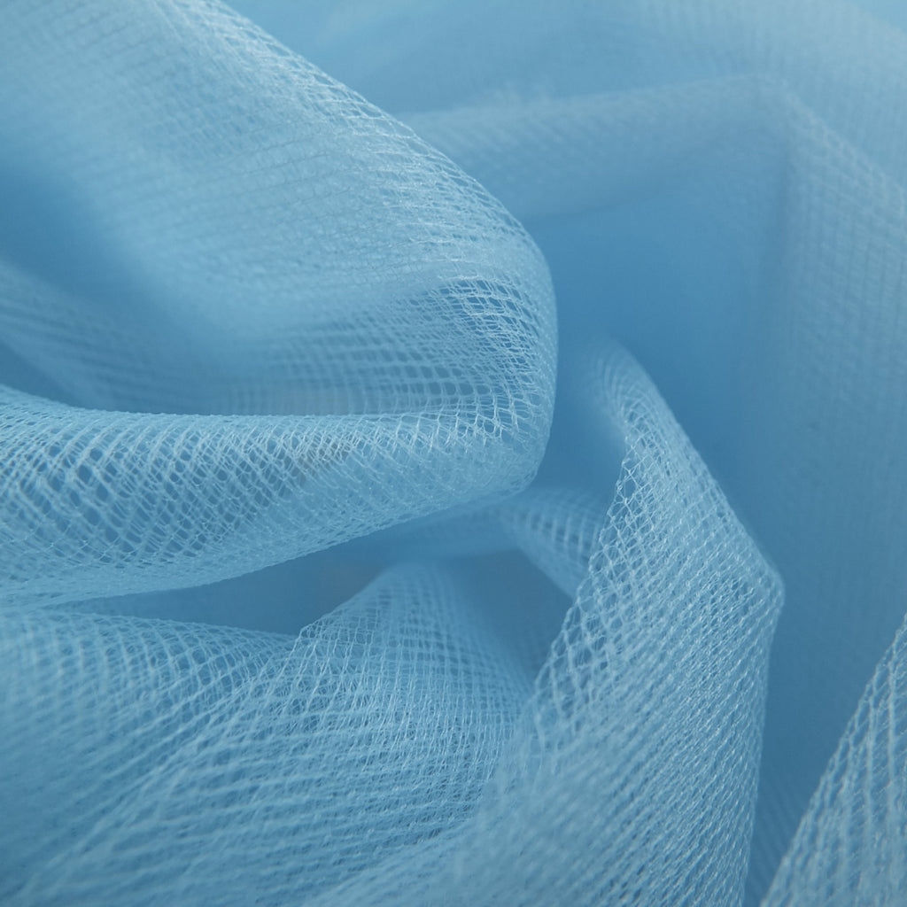 Pastel Blue 300cm Wide Fine Tulle Fabric