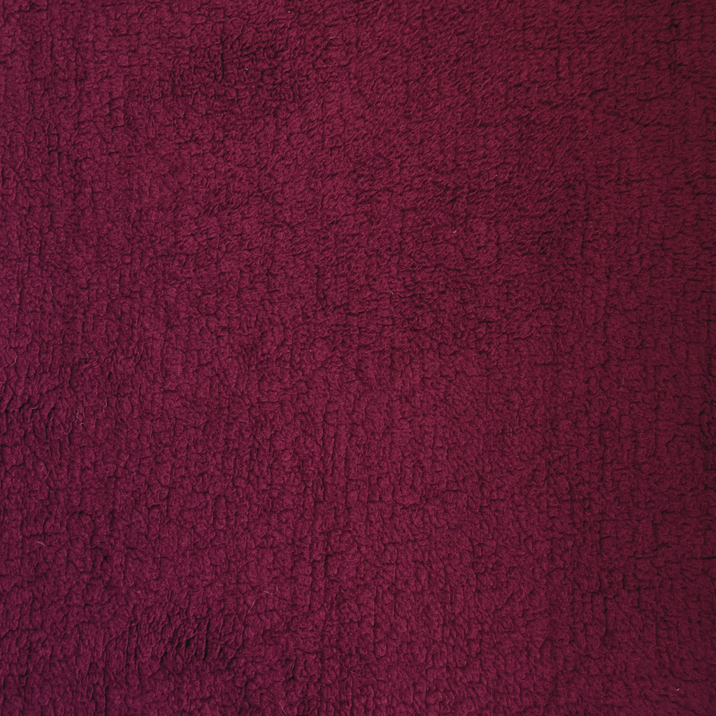 Sherpa Fleece Fabric - Wine red