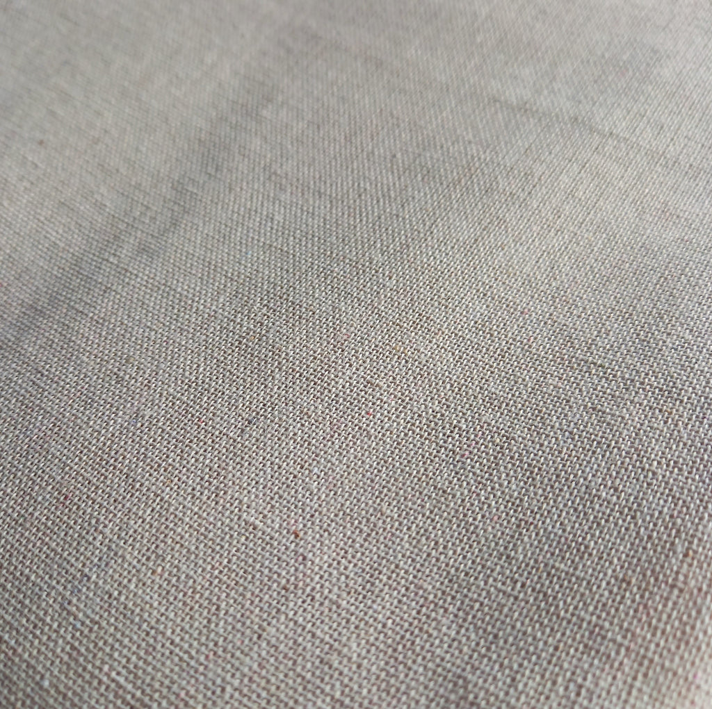 Plain Linen Mix Canvas Fabric - Natural