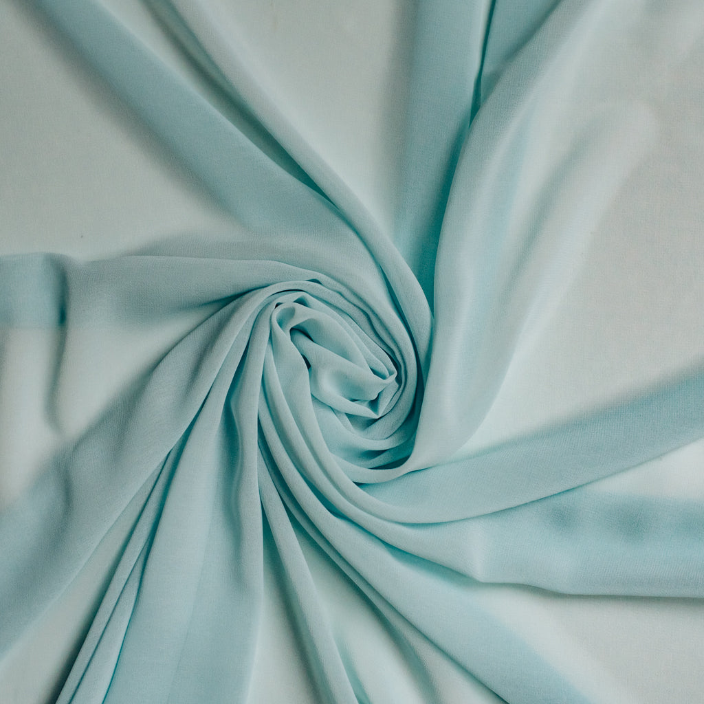 Eggshell Blue Chiffon Fabric
