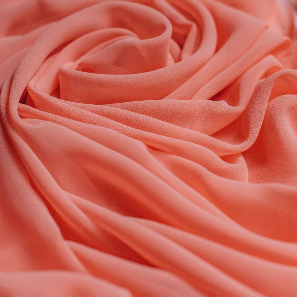 Coral Chiffon Fabric