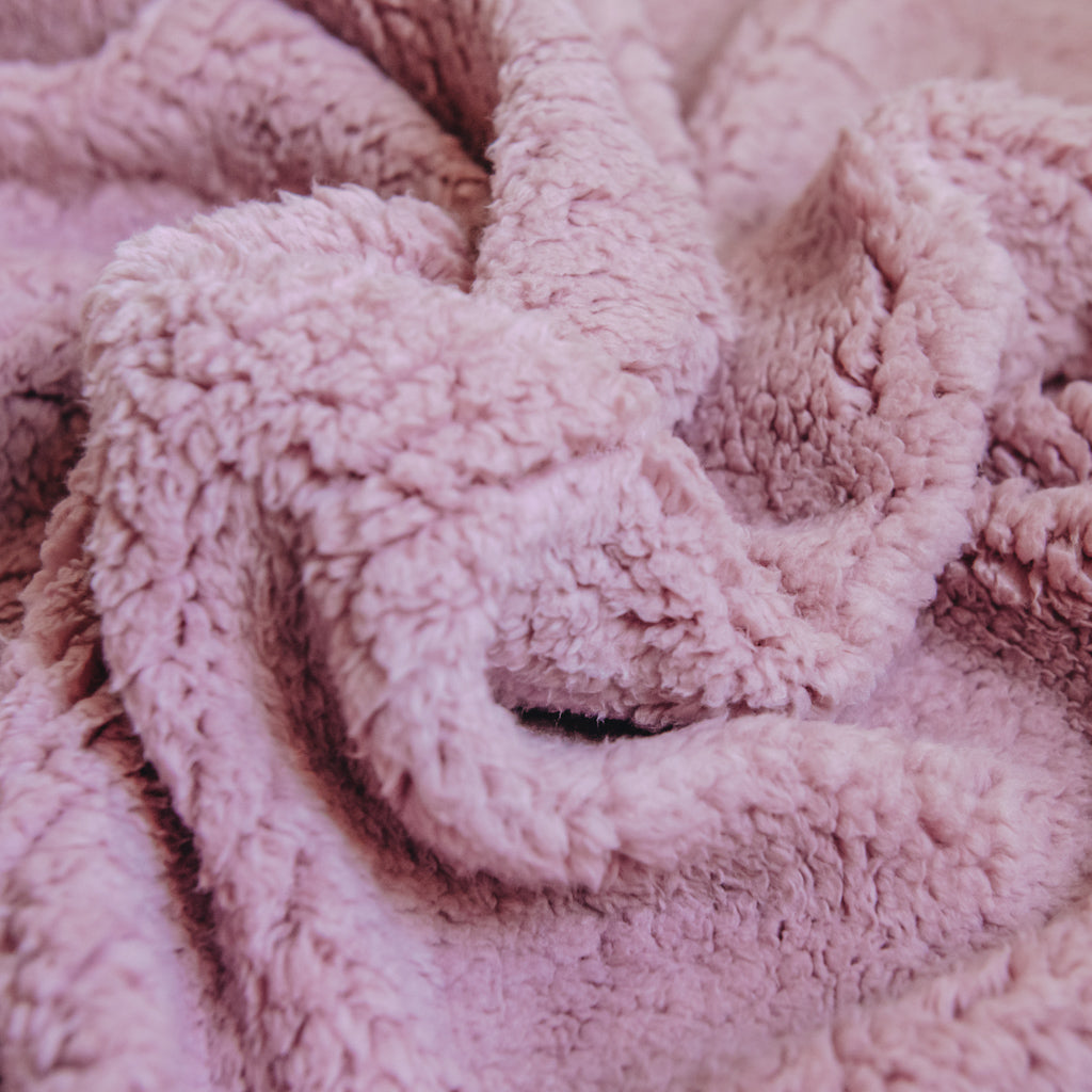 Sherpa Fleece Fabric - Dusky Pink