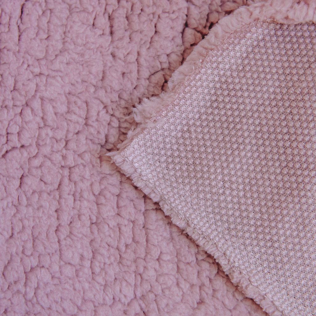 Sherpa Fleece Fabric - Dusky Pink