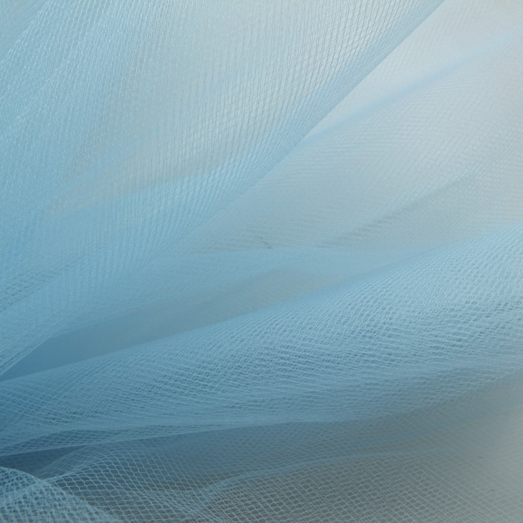 Pastel Blue 300cm Wide Fine Tulle Fabric