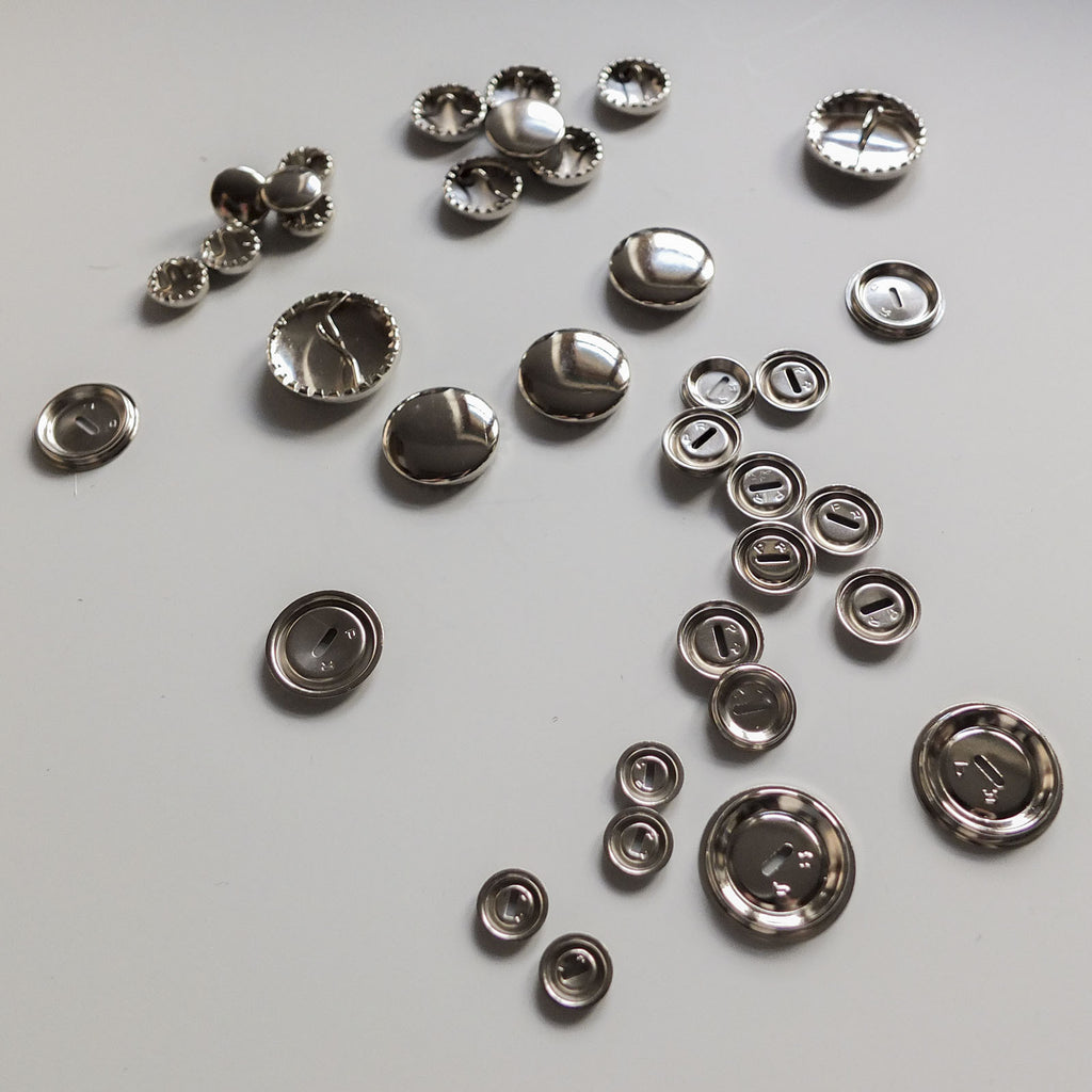 Self Cover Metal Buttons - 6 different sizes