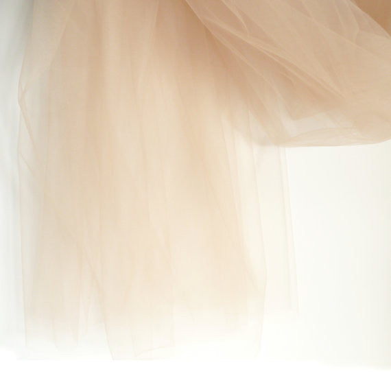 Nude Super Fine Illusion Soft Tulle Fabric - 150cm Wide