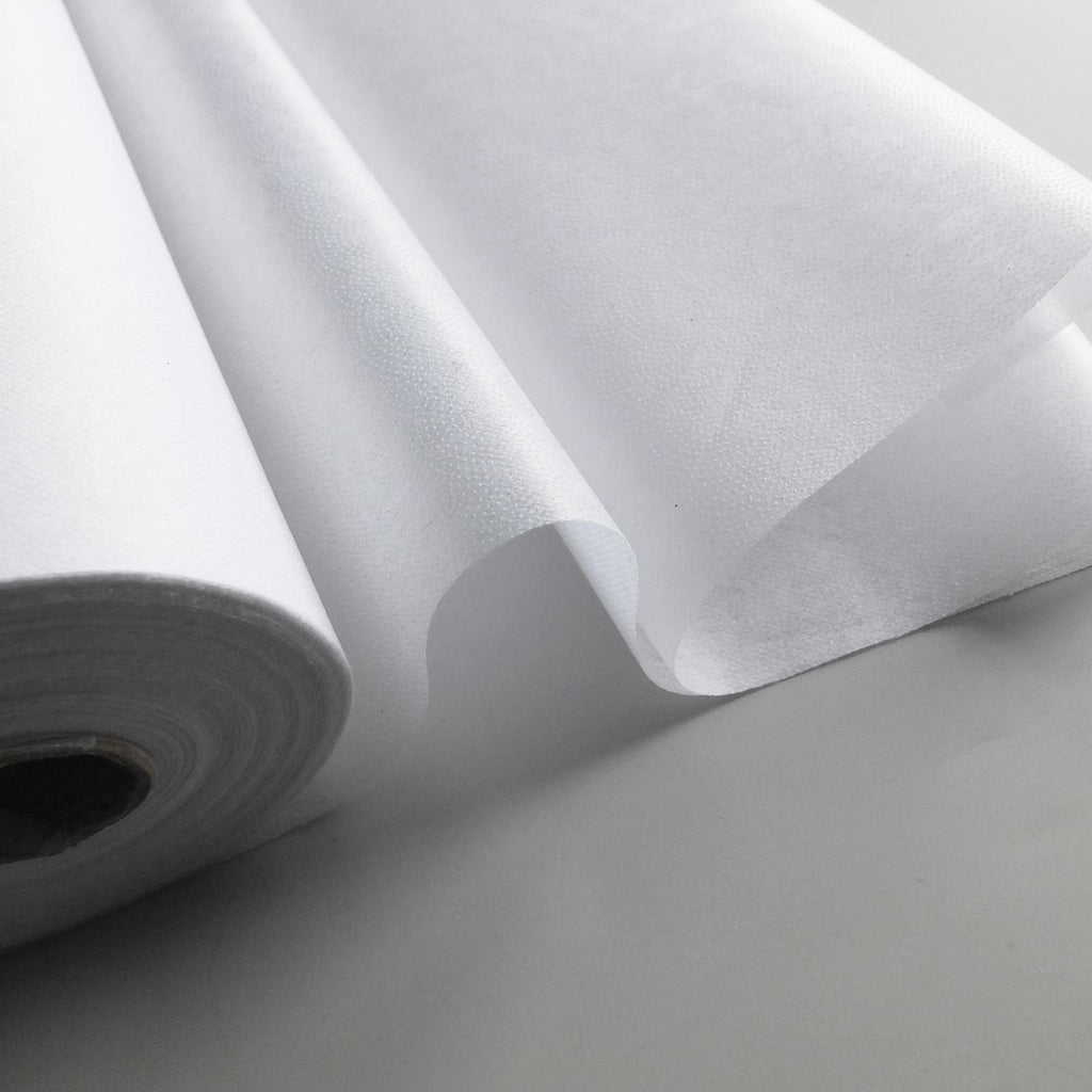Soft Handle Medium weight fusible iron on interfacing - White