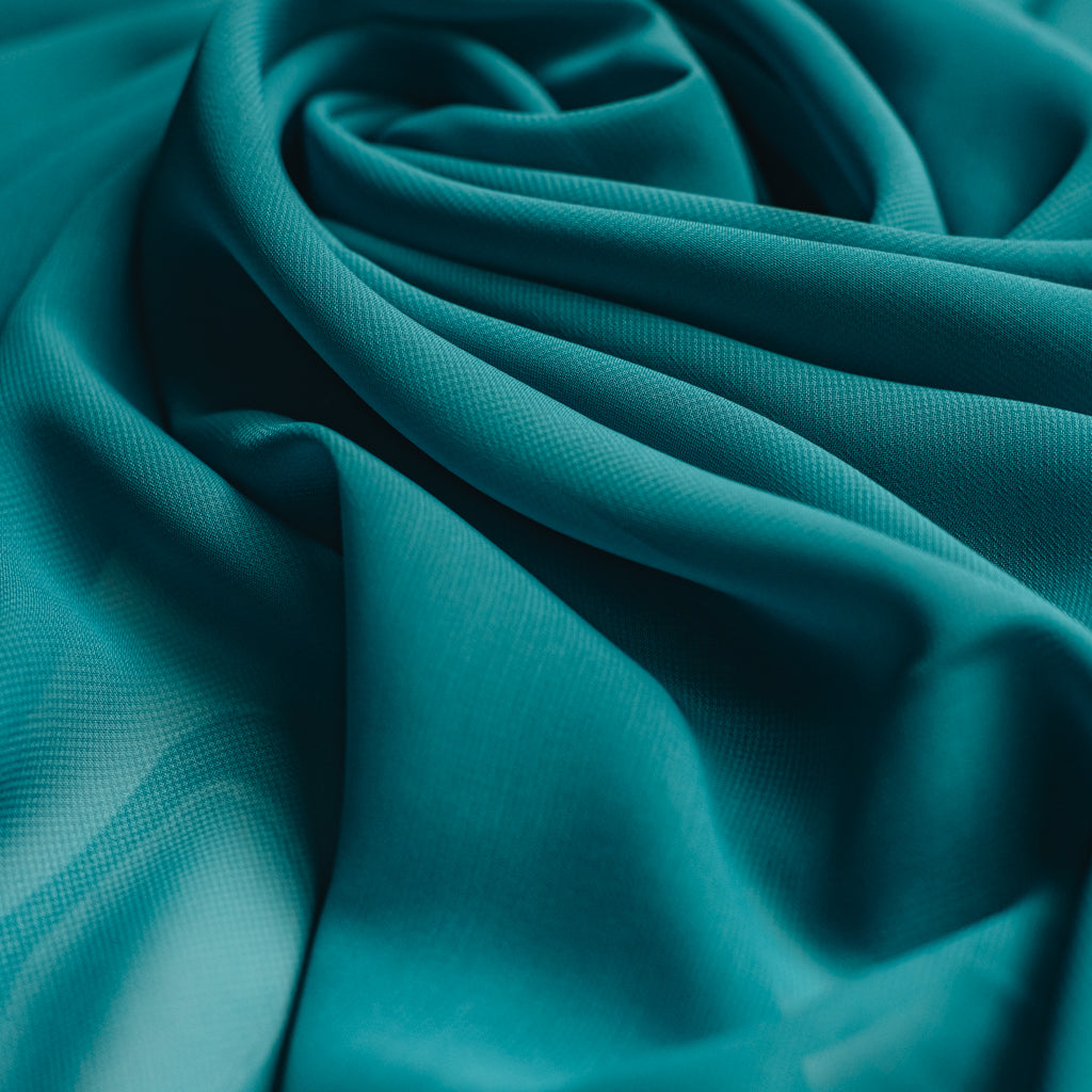Teal Green Chiffon Fabric