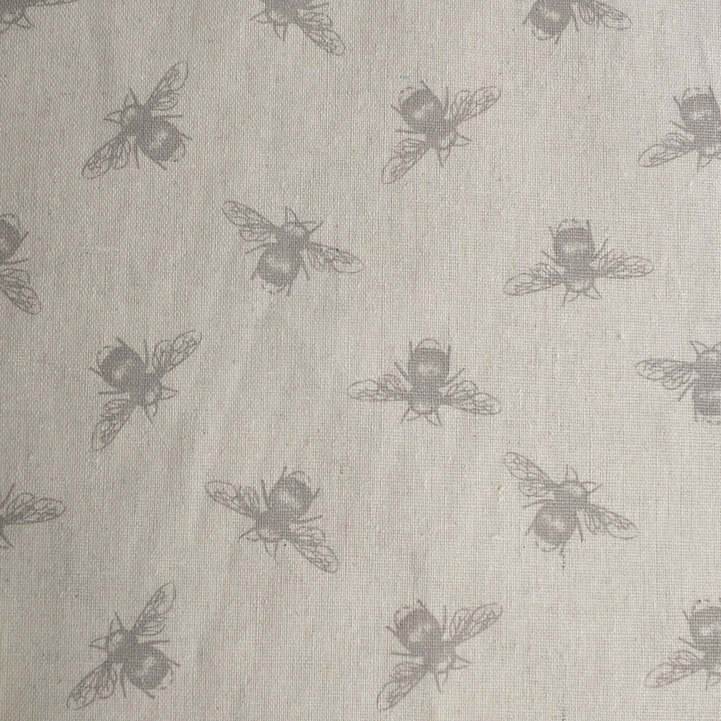 Muted Bee Print Linen Mix Canvas Fabric