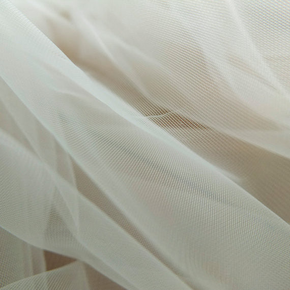 Ivory Super Fine Illusion Soft Tulle Fabric - 150cm Wide