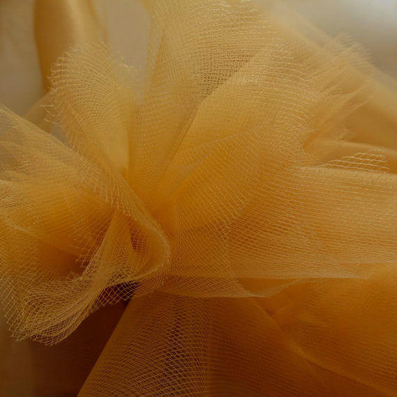 Gold 300cm Wide Fine Tulle Fabric