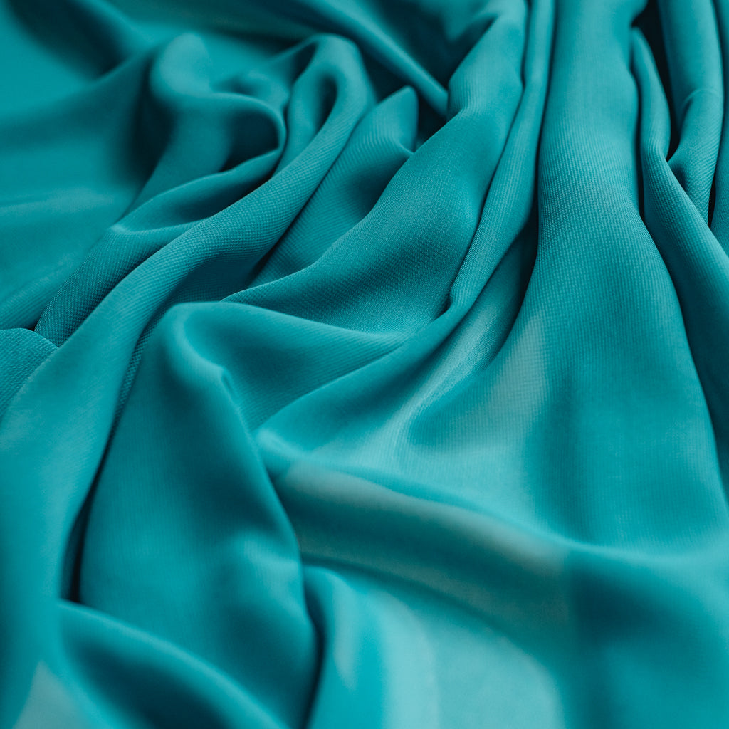 Teal Green Chiffon Fabric