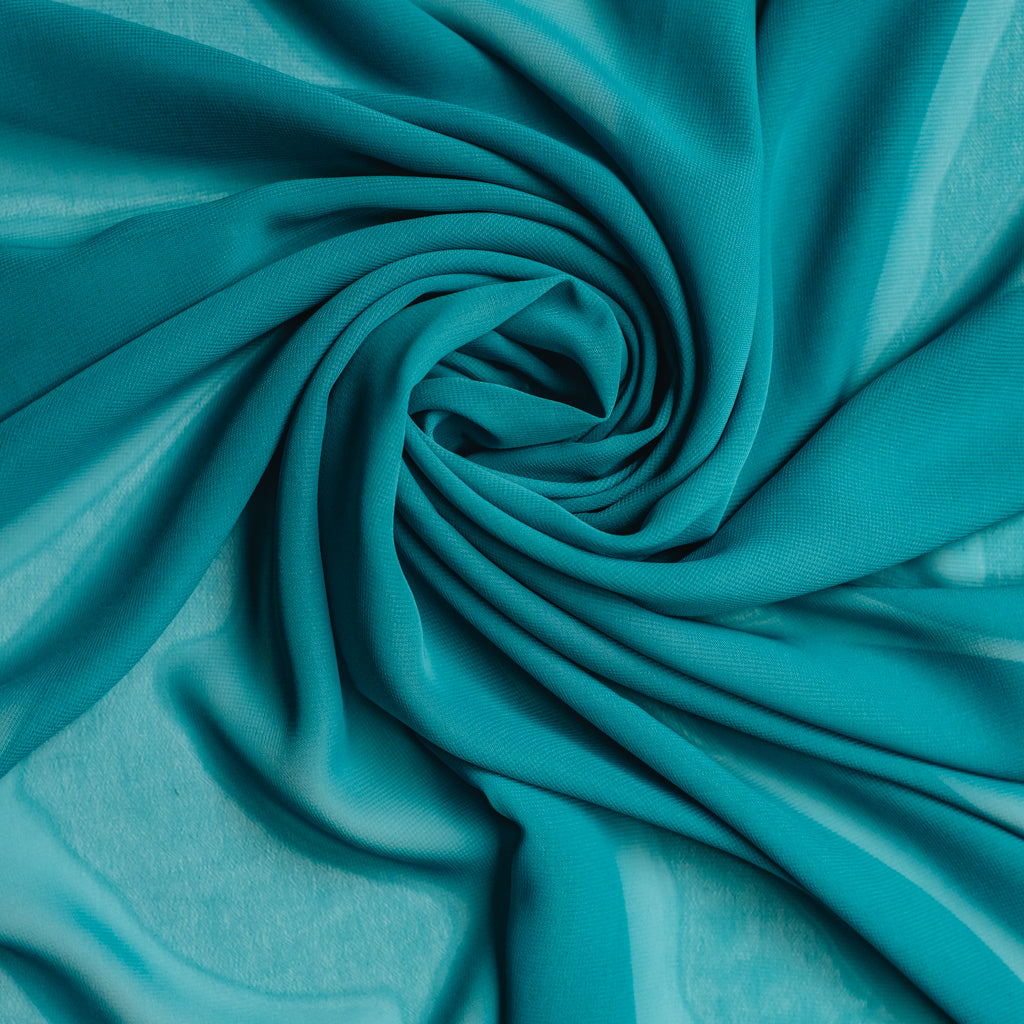 Teal Green Chiffon Fabric