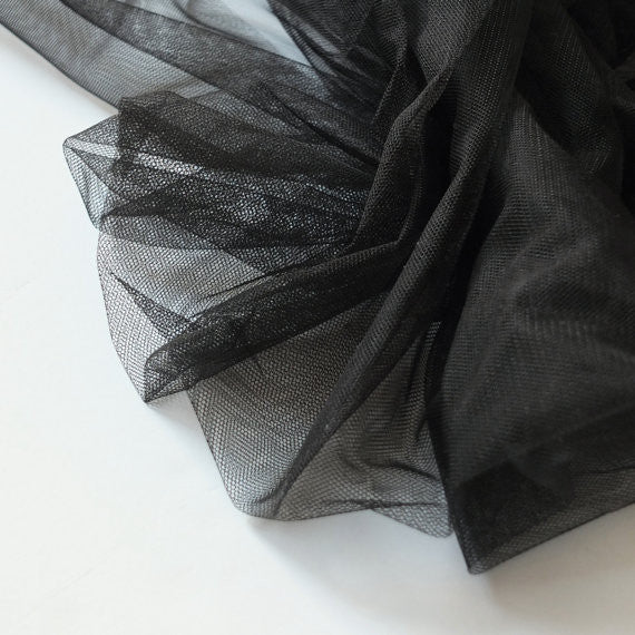 Soft Tulle Fabric 150cm Wide - Black