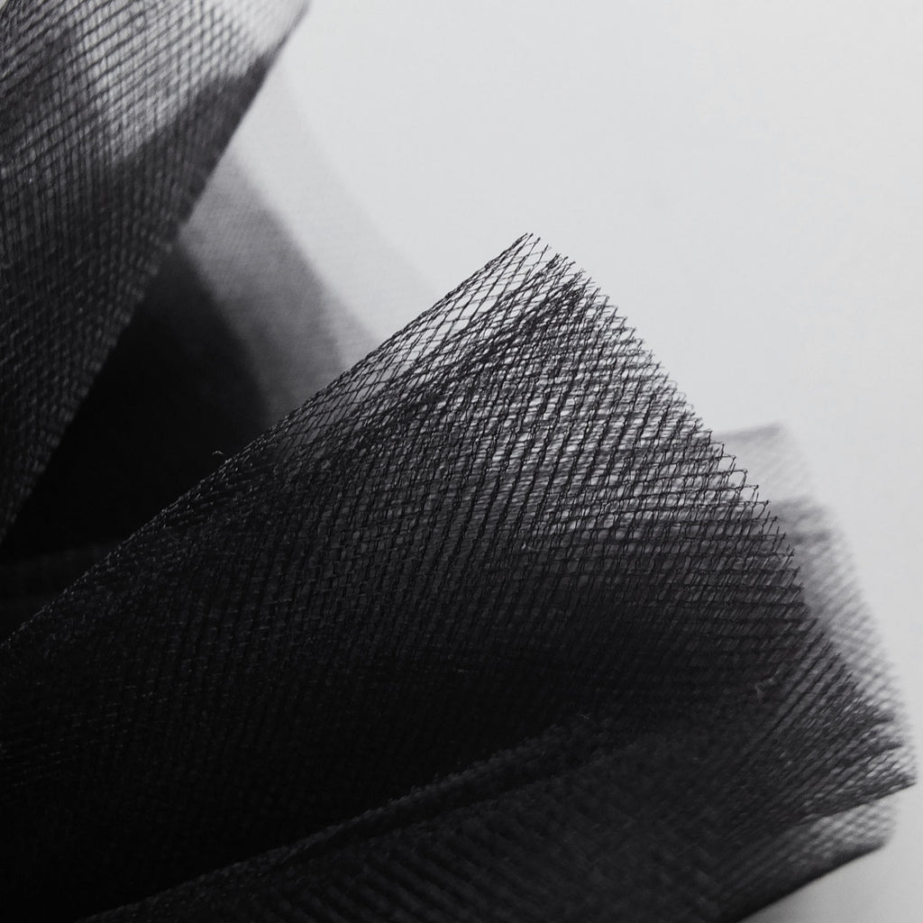 Black 300cm Wide Fine Tulle Fabric